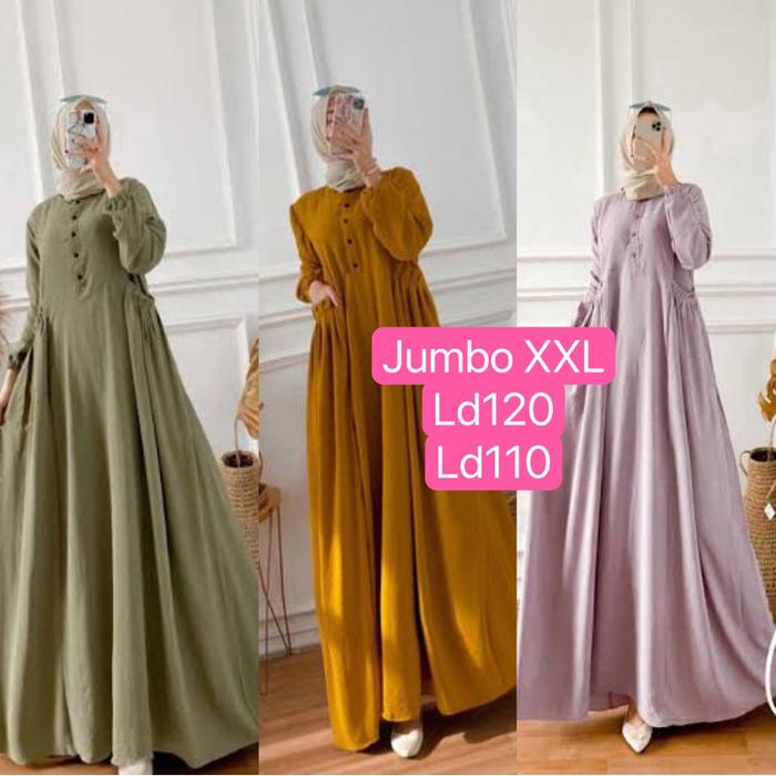 Gamis Terbaru 2025 Lebaran Wanita Import / Gamis Terbaru / Cika Nabtik Gamis Jumbo / Gamis Cika Jumb