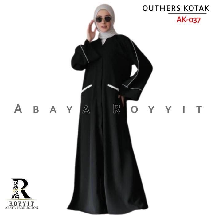 Abaya Royyit Baju Gamis Abaya Arab Hitam Dress Fashion Muslim Busana Wanita Abaya Dubai Motif Outher