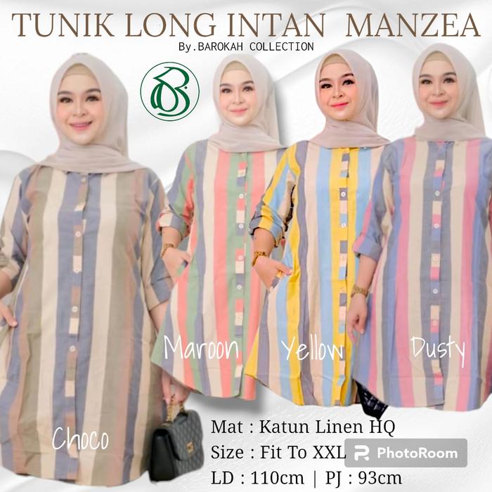 TUNIK LONG ANGGITA | TUNIK LONG INTAN Katun Panjang MODEL SALUR DAN KOTAK