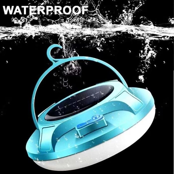 Lampu Emergency Ufo Gantung Solar Panel Camping Lamp Lampu Multifungsi Lampu Emergency Gantung