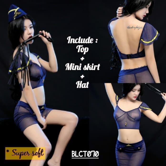 Terlaris Lingerie Sexy Costume Police Baju Kostum Polisi Pramugari Wanita Seksi