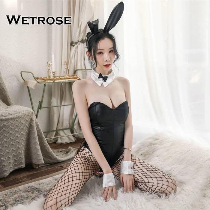 New WetroseMai Sakurajima Cosplay Hot Sexy Cute Leather Temptation Cosplay Costume One-piece Bunny G
