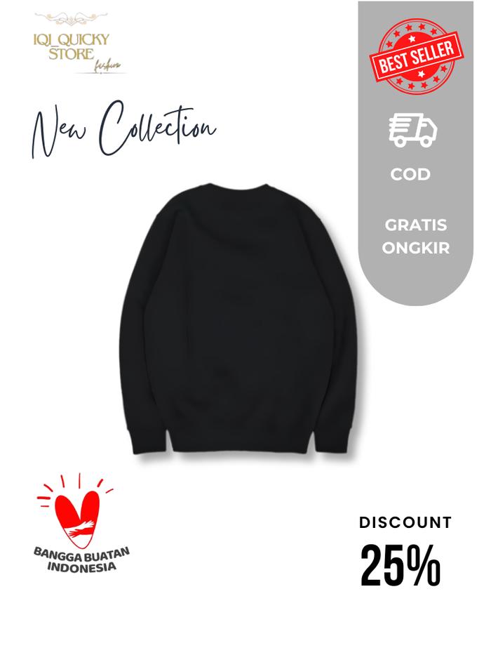 Sweater Crewneck Roughneck / Sweater Roughneck Hitam Pria / Crewneck Roughneck Pria Wanita / Sweater