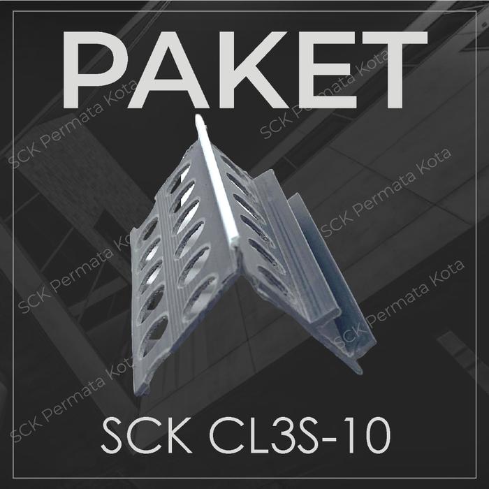 TERBARU (PAKET) Corner bead , Water Dip Line , Sudut Luar + Tali Air 10 mm, UPVC PVC SCK CL3S-10 (2,