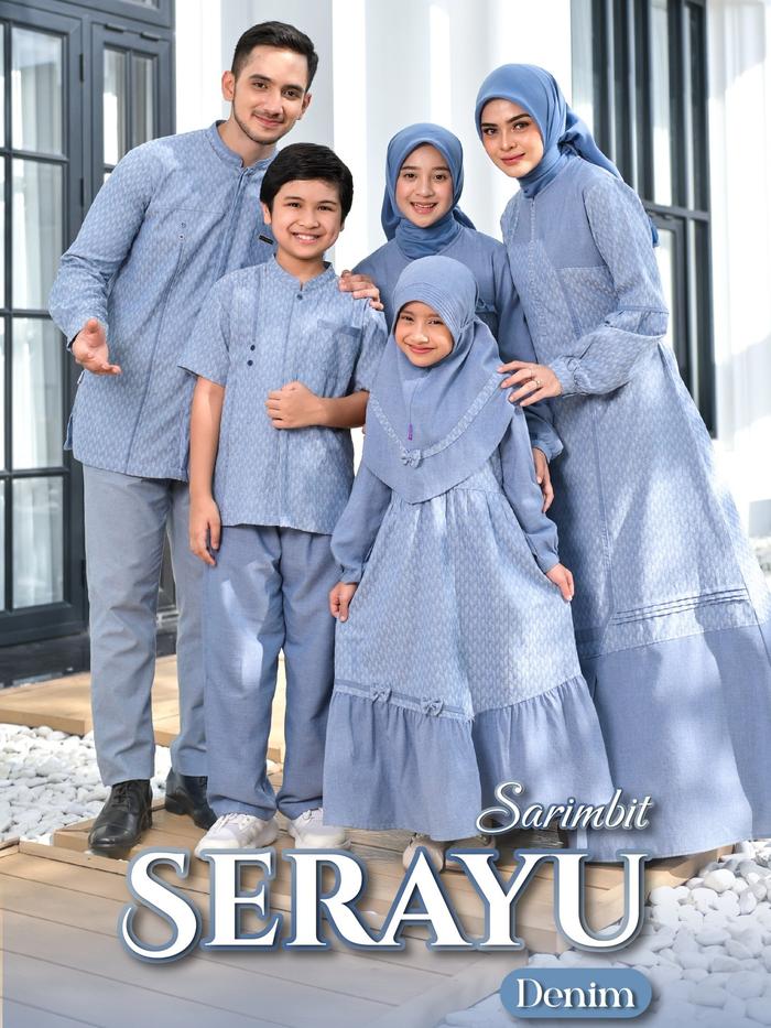 SARIMBIT 2026 SERAYU DENIM BY RAUNA / SARIMBIT RAUNA / RAUNA / SARIMBIT KELUARGA / RAYA 2026 / GAMIS