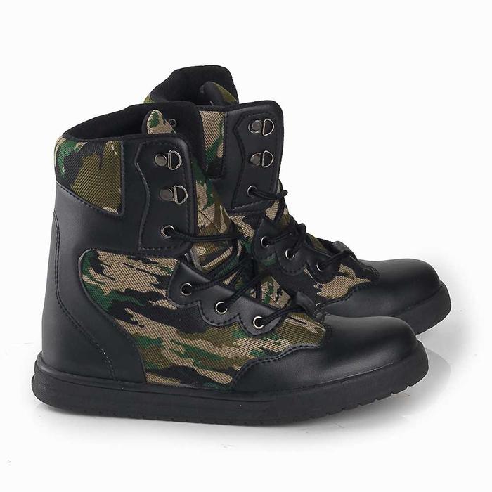 Sepatu Boots Tactical Loreng Tentara PDL Anak Laki Army TNI Original Fashion