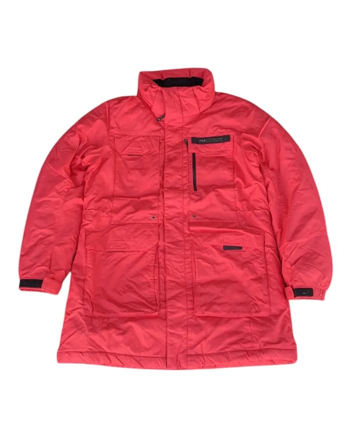 Jaket Parka Bulu Angsa Jaket Down Jaket Winter Pria FILA Merah Size M
