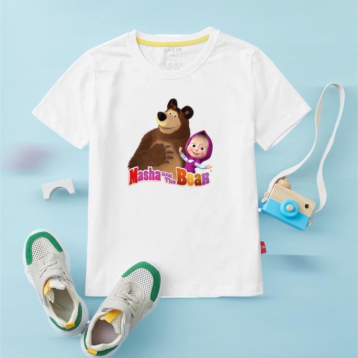 ￼Baju Anak marsha and the bear umur 1 tahun sampai 10 tahun original kaos anak marsha and the bear P