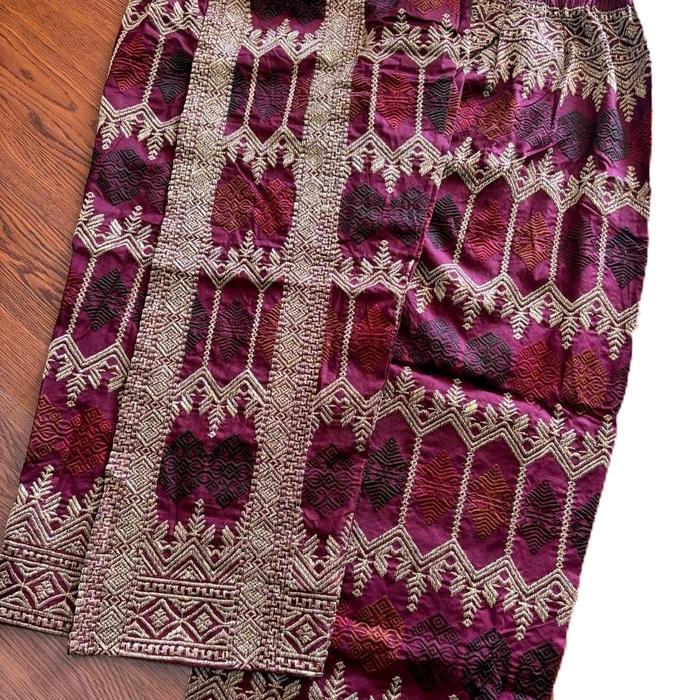 Kamben Jadi Premium Bordiran Tebal Grade Butik Wanita - Panjang rok kebaya batik