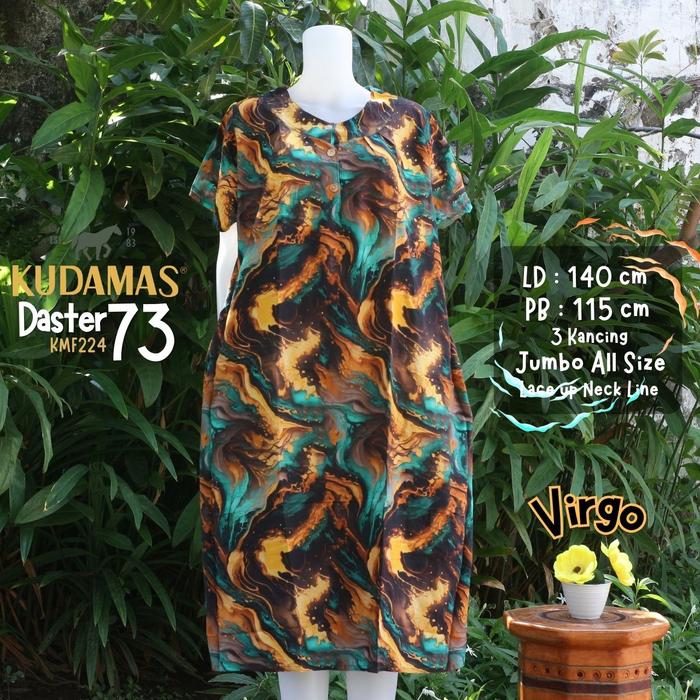Daster 73 Batik Kuda Mas LD 130 -140 cm | 3 Kancing Busui | Jumbo