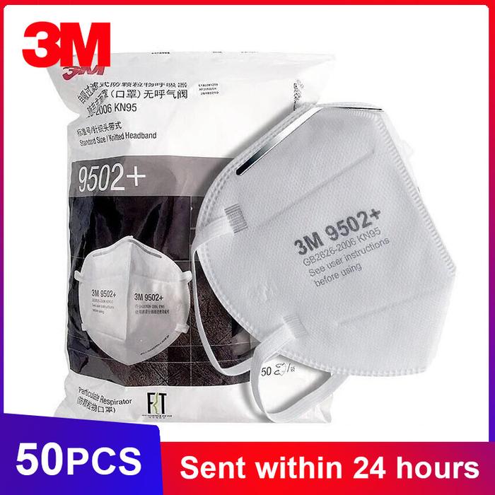 50Pcs/Lot 3M 9501+/9502+ FFP2 Reusable Approved Mask Mascarilla KN95