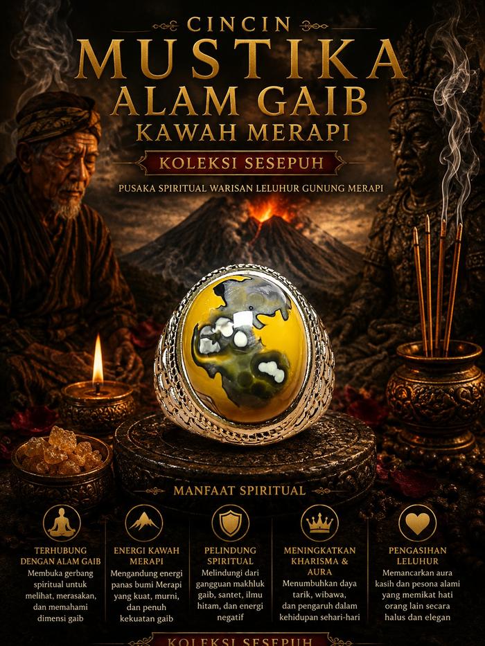 CINCIN MUSTIKA ALAM GAIB KAWAH MERAPI KOLEKSI SESEPUH