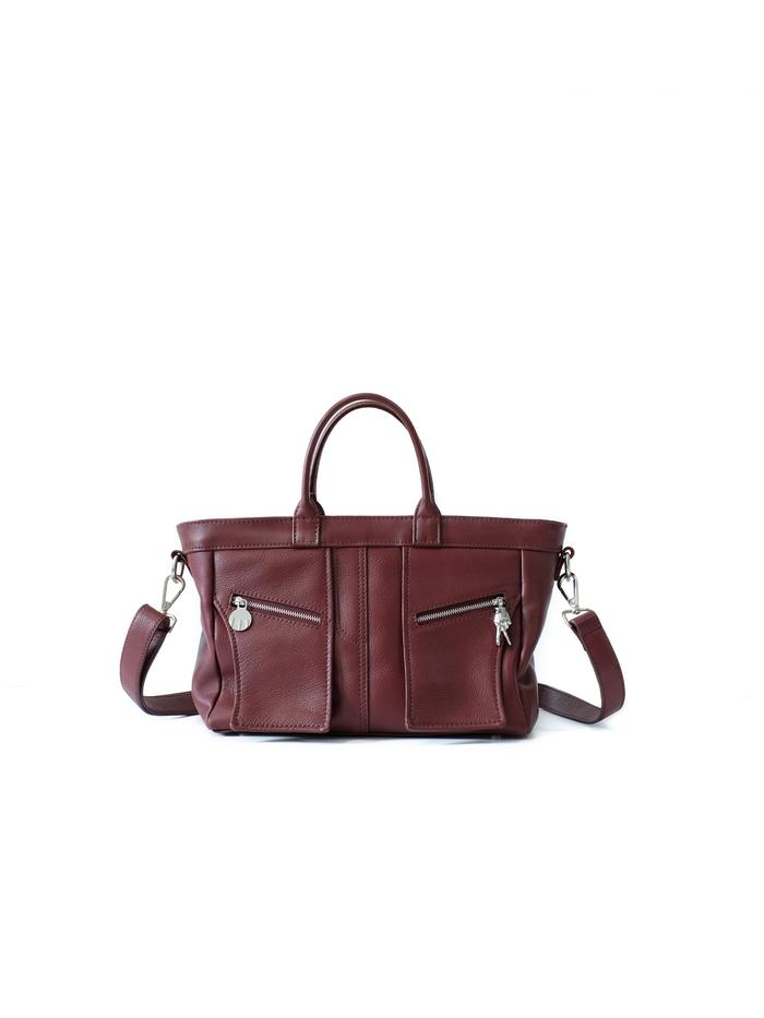 WNL E 275 - MINI DERRIERE Scipaprock Sling Bag Wine Genuine Leather