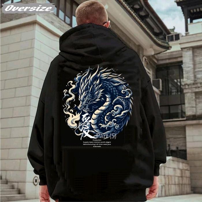 sweater hoodie KNZIO 5 Design terbaru naga ready jumbo ukuran besar