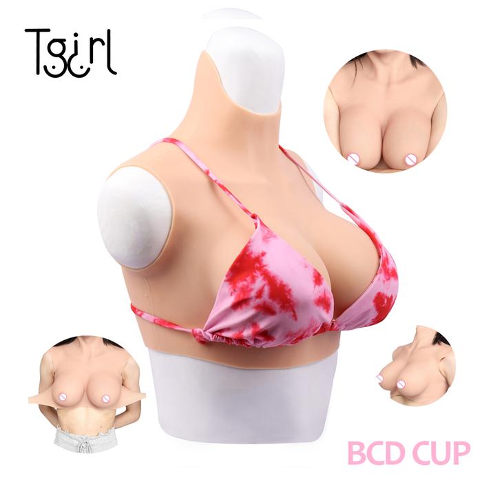 Tgirl Silicone Breast Enhancers BCD Cup Lifelike Fake Boobs