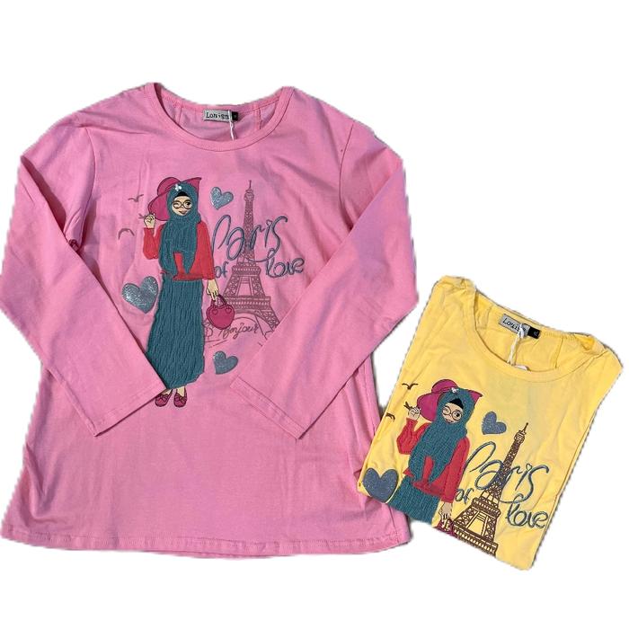 Kaos Louisa Lengan Panjang Anak Perempuan