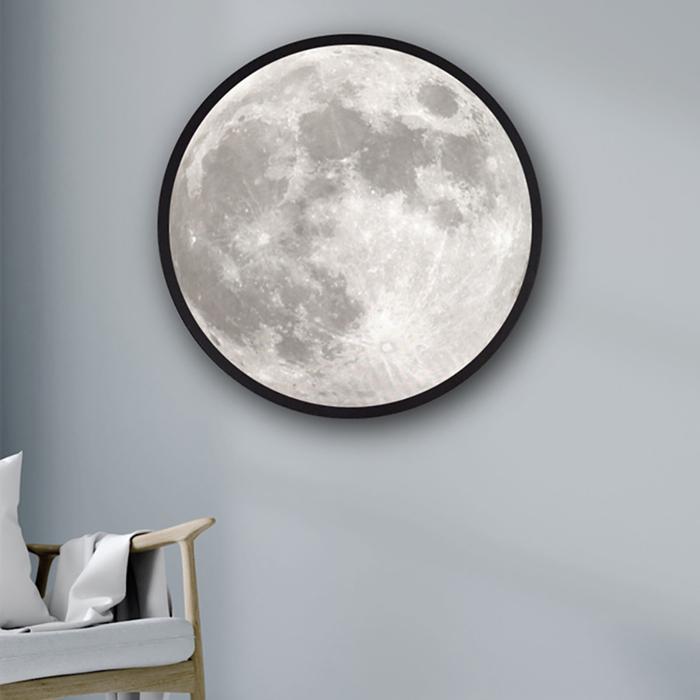 20/25cm Moon Mirror Lamp Round Moonlight Wall Decor Bedside Lamp
