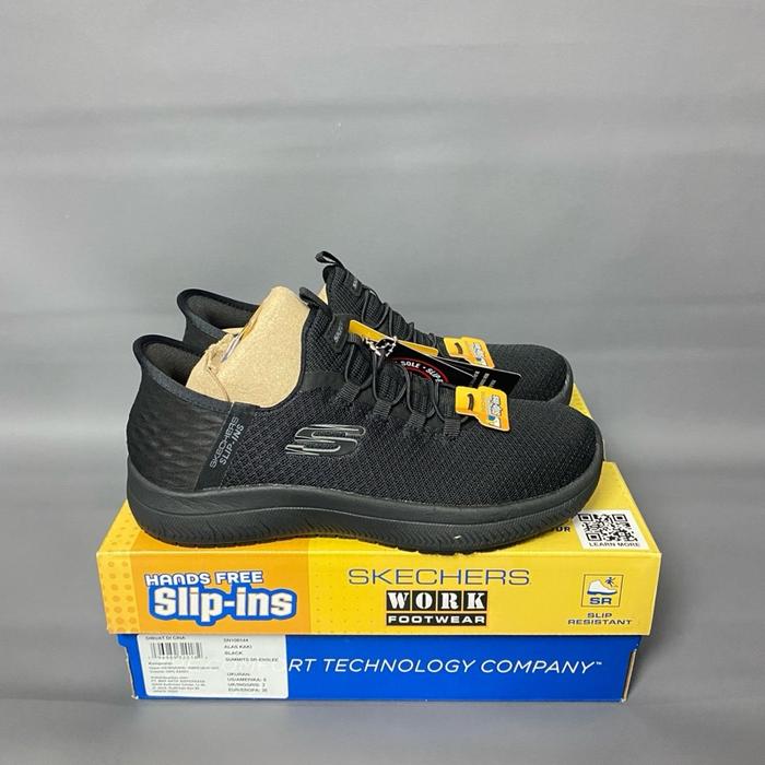 Skechers slip ins work slip resistant Summits black Women 108144/BBK Sneakers Wanita
