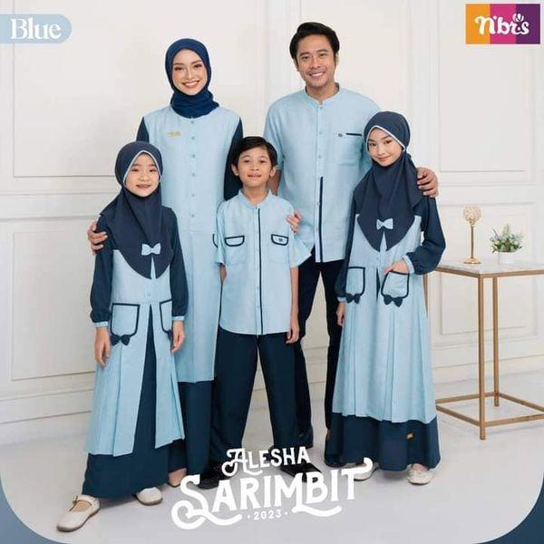 BIG SALE NIBRAS SARIMBIT ALESHA BLUE DAN TERACOTTA