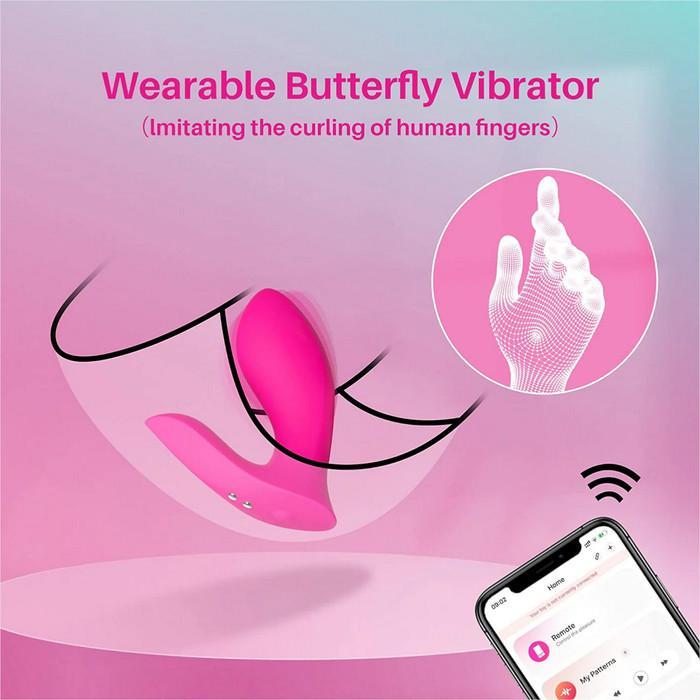 Bgame produk~ Lovense Flexer Insertable App-Controlled Dual Panties Vibrate - Lovrense Wearble Panty