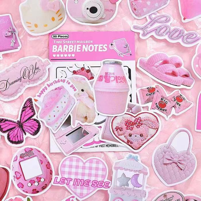 COD ✨50PCS Stiker Kartun Retro Stiker Dekorasi Kartu Album Stiker Buku Besar Dekoratif Bahan Dekorat