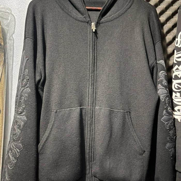 Chrome Hearts hoddie zipper rajut