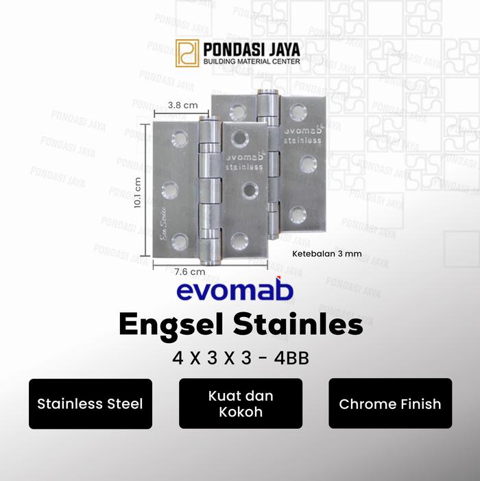 Evomab Engsel Pintu Eco Series MHJY 4X3X3 4BB
