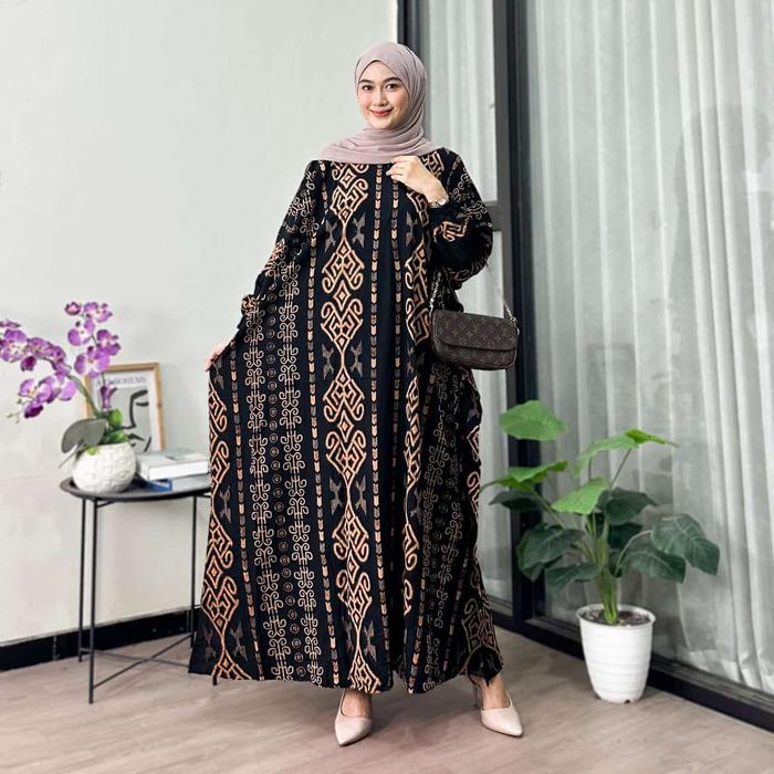 Kaftan Mahesa Jumbo Ld 170-Gamis Kaftan Bahan Rayon Premium adem tidak nerawang-Baju Lebaran Motif S