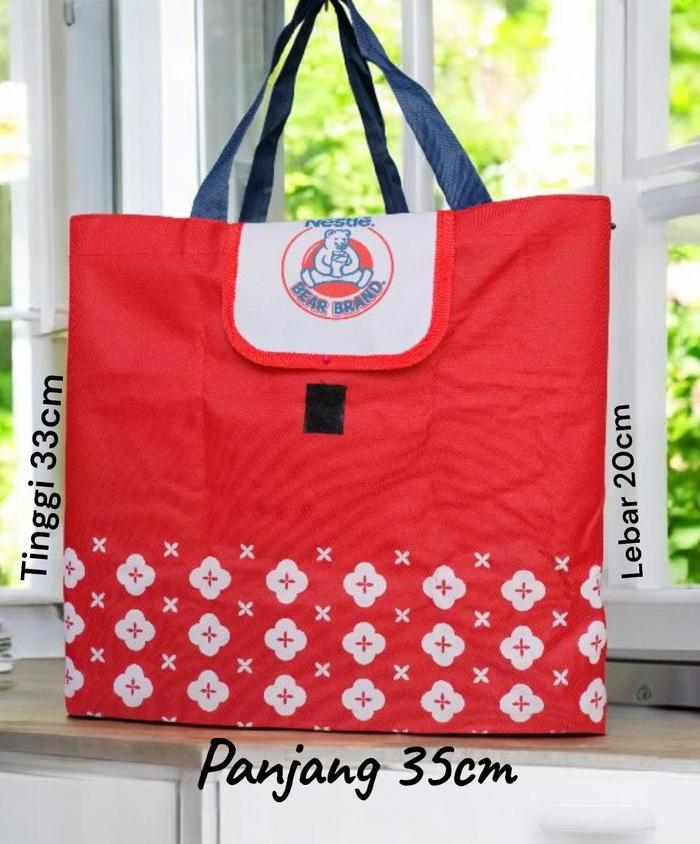 Tote Bag Bear Brand, Tas Belanja Susu Beruang