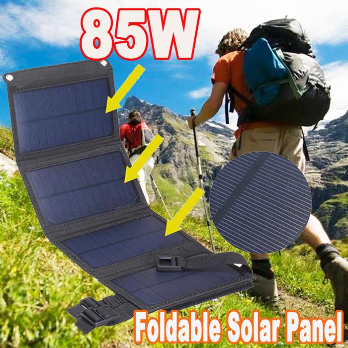 85W Outdoor Foldable Solar Panel Sunpower Cells 5V USB Portable Solar