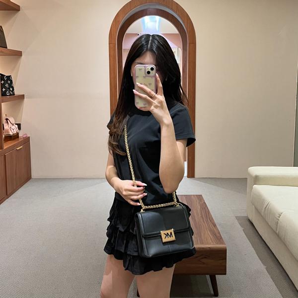 TAS MICHAEL KORS MK GOLD CHAIN SHOULDER BAG 100% ORIGINAL