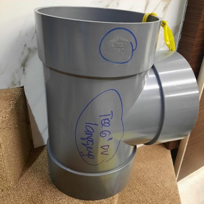 FITTING PIPA 6" TEE 6" TEE 6 INCH TEE 6 DIM TEE 6 IN TEE PIPA 6" PVC