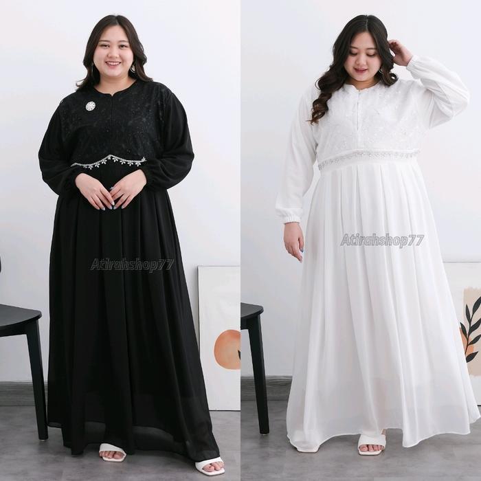 gamis ceruty tile payet jumbo Ld130cm Ld140cm