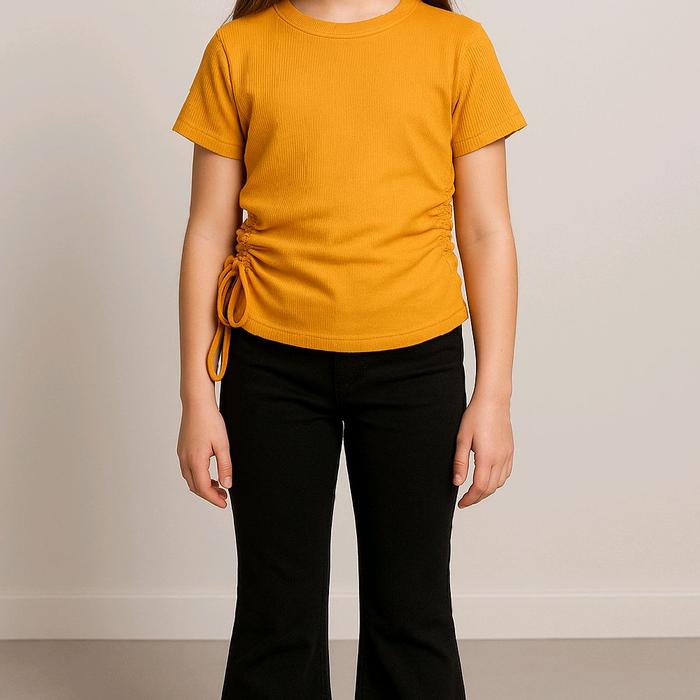 Atasan Anak Perempuan Knit Ramise Import Kerut
