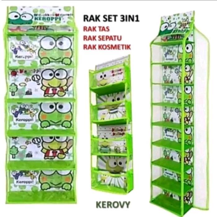 RAK SET 3 IN 1 RAK TAS+ RAK SEPATU+RAK KOSMETIK