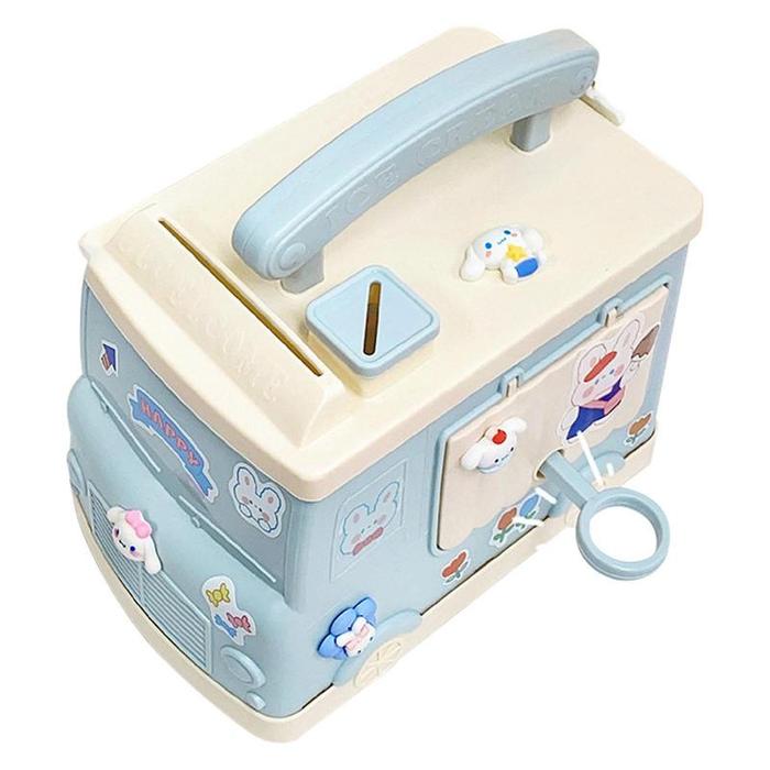 Truck Coin Bank Car Savings Jar With Handle Sticker Saving Money Jar