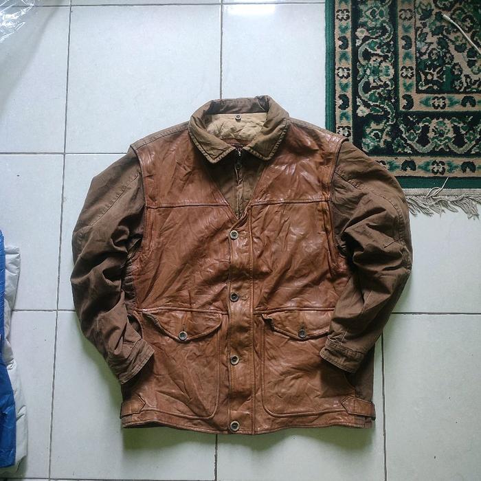 vintage Marlboro classic leather gold label 2in1 jacket Made in italy