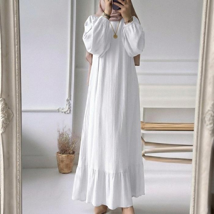 AMARA DRESS Cringkel Airflow Gamis Abaya 2026 Terbaru Panjang Nyaman Formal Kondangan Simple dress l