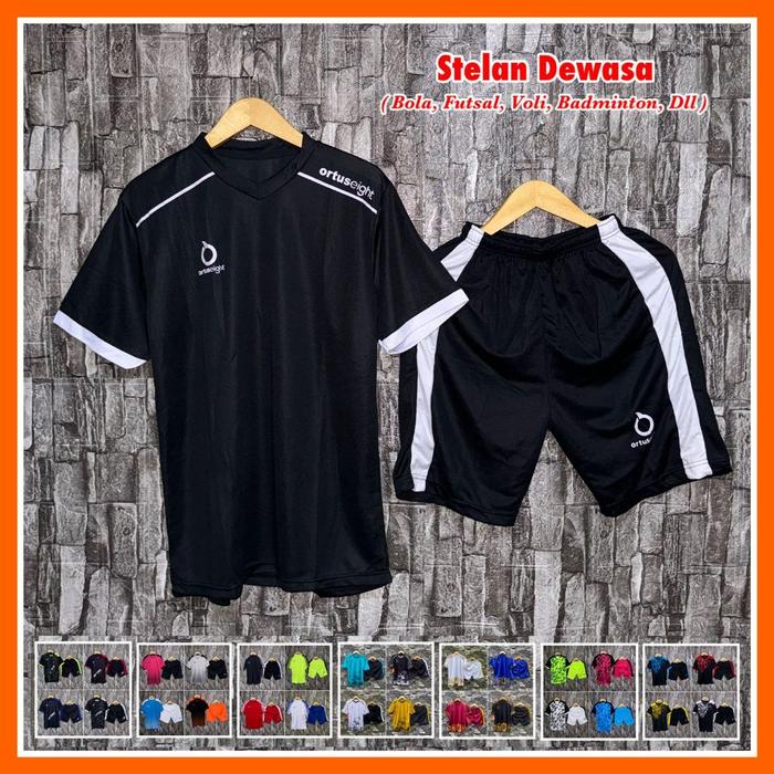 ( TERBARU ) JERSEY FUTSAL ORTUS HITAM / BAJU BOLA ORTUS HITAM / STELAN ORTUS HITAM