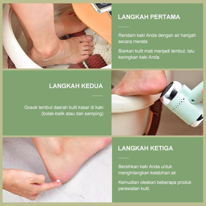 Amazefan Alat Penghalus Kaki Elektrik Pengelupasan Pembersih Kulit Untuk Menghilangkan Kulit Mati Ka