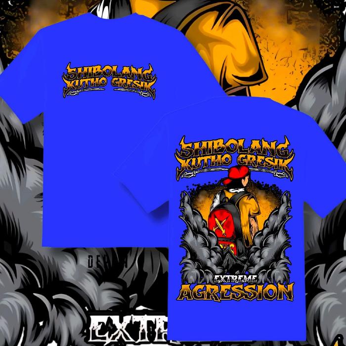Kaos Shibolang PSHT Kaos Unisex Lengan Pendek Premium Bahan Lembut Jahitan Kuat Extreme Agression Si