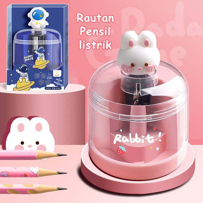 Rautan Pensil Elektrik Kartun / Rautan Pensil Listrik / Rautan Pensil Anak / RAUTAN PENSIL ELEKTRIK/