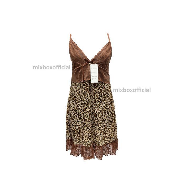 Mixbox Dress Leopard Brukat Lingerie Dada Furing LD120 Giovanni