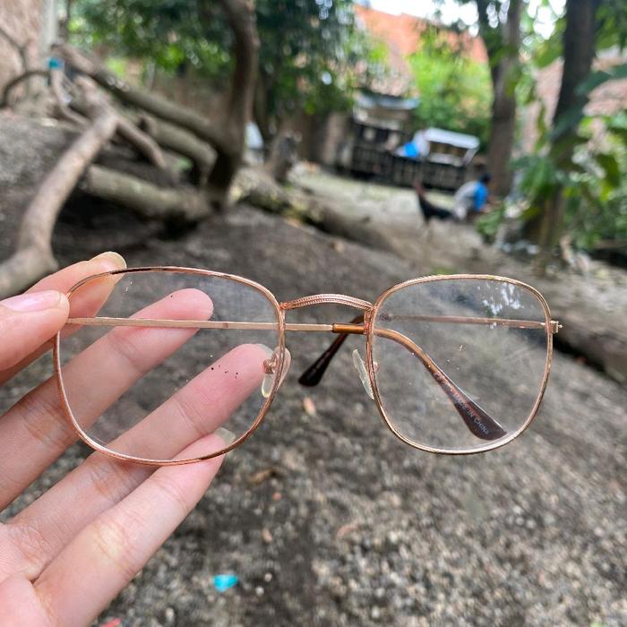 KACAMATA NETRAL FRAME BESI KACA PUTIH MERK RB SPACE