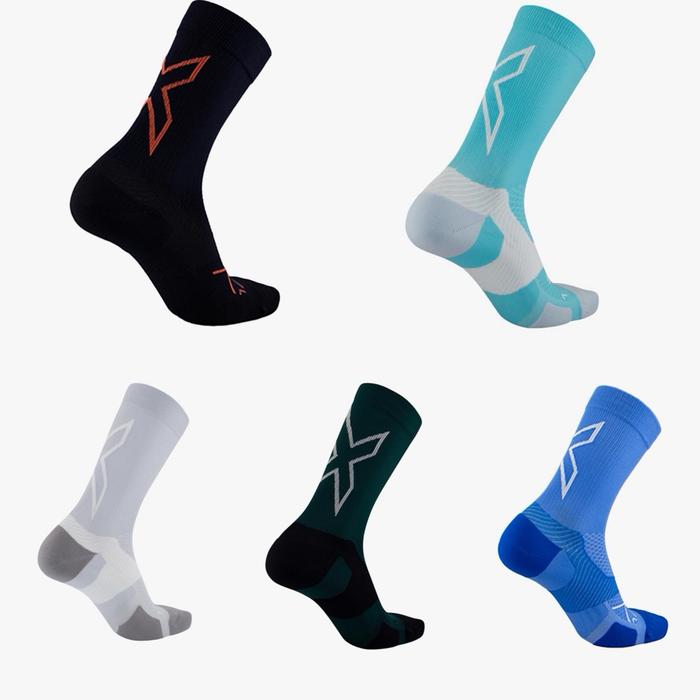 2Xu Vectr Light Cushion Crew Socks 2Xu / Running Sock 2Xu / Kaos Kaki 2Xu
