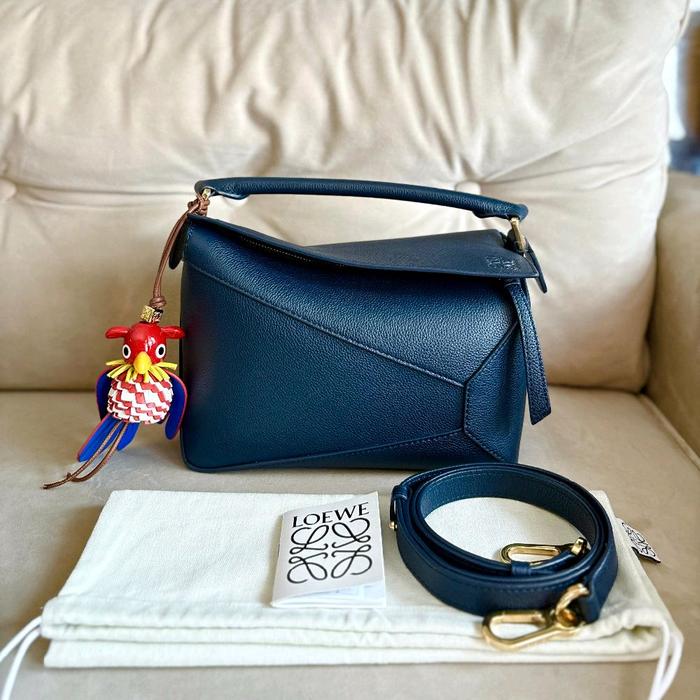 Loewe Small Puzzle Bag Deep blue  (Preloved)