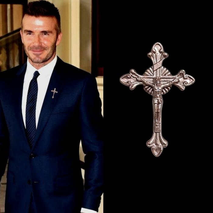 Metal Rose Gold Cross Pin Bros Jas Kameja Tuxedo Mens Pria Classic Pin Salib Warna emas muda