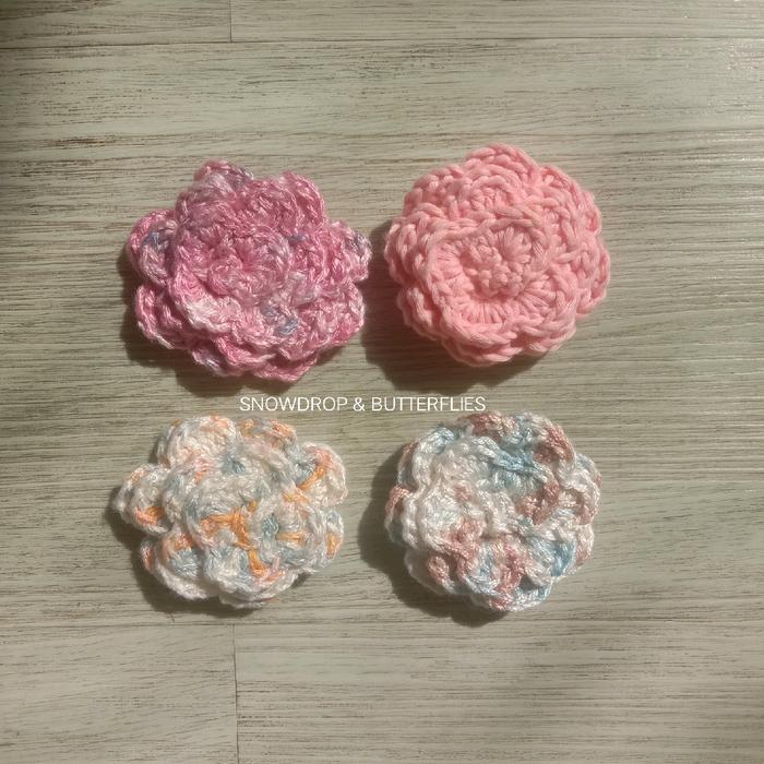 Crochet Flower Brooch | Bros Bunga Rajut Handmade by Snowdrop & Butterflies