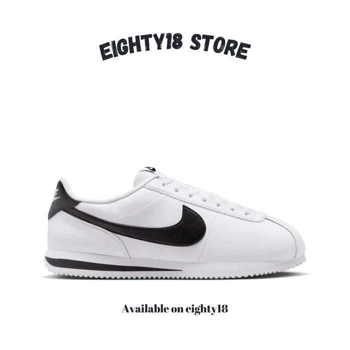 Nike Cortez White Black Original Resmi