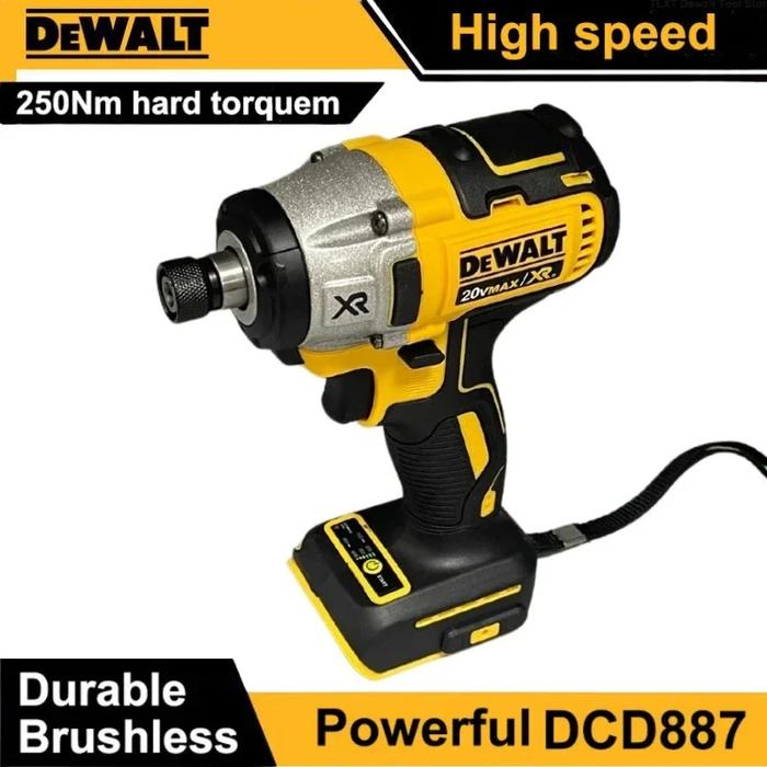 Dewalt DCF887 Cordless Impact Driver Electric Drill With 18V Lithium-ion Battery Brushless Motor LED